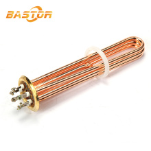 220v industrial electric water boiler flange immersion coil brass flange heating elements